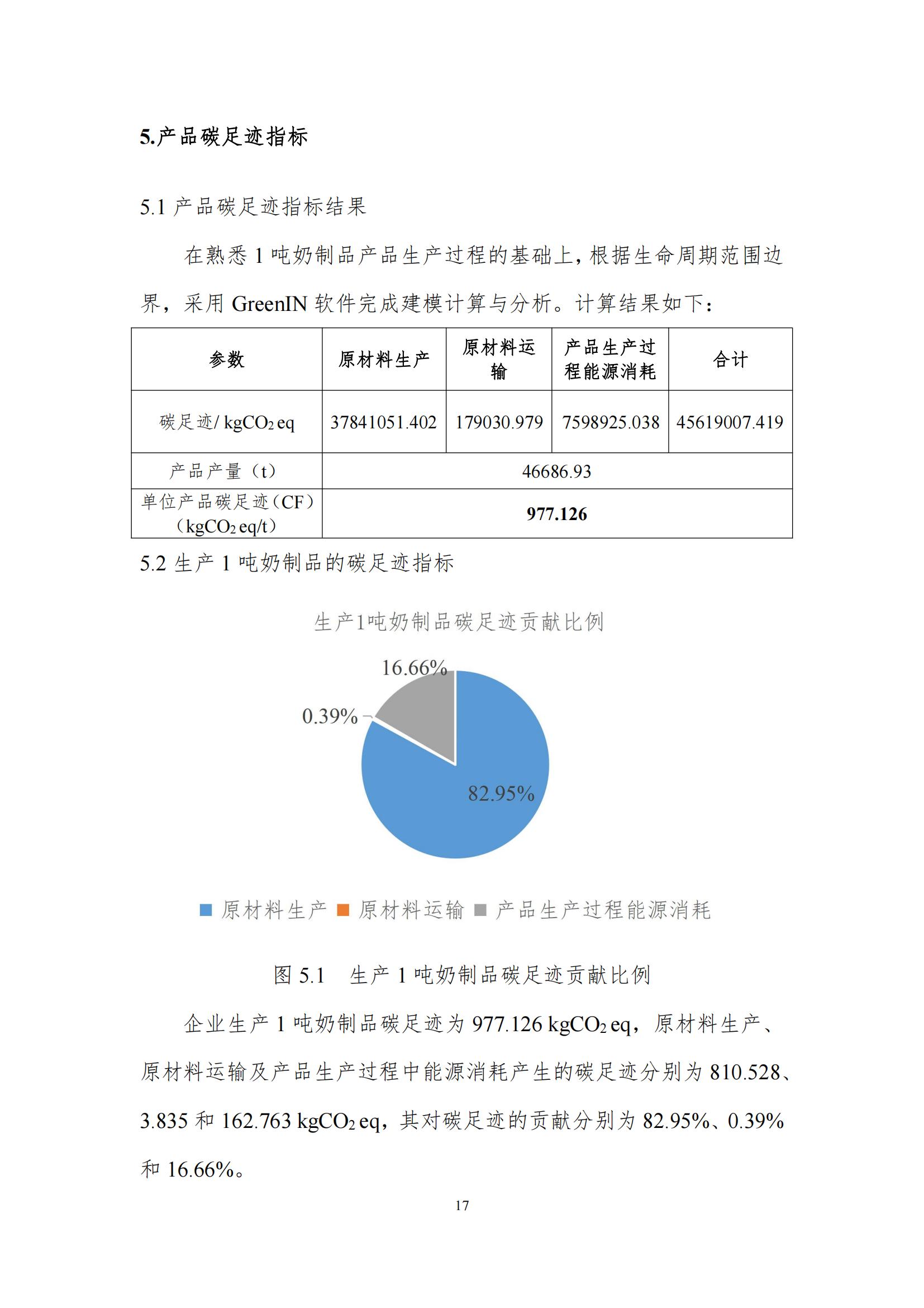 《郑州官方网站入口乳制品有限公司产品碳足迹报告》公示