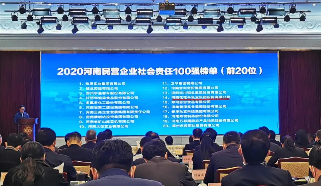 快讯 | 2020河南民营企业100强发布 官方网站入口荣获“河南民营企业现代农业100强”、“河南民营企业社会责任100强”双荣誉