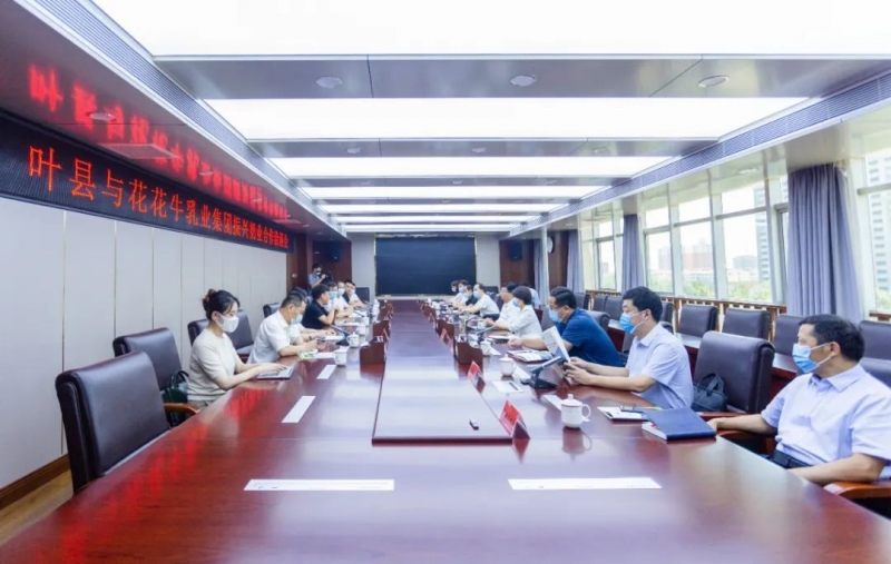 健康河南·振兴奶业｜叶县与官方网站入口乳业集团举行合作洽谈会
